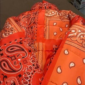 Orange Bandanna puffer